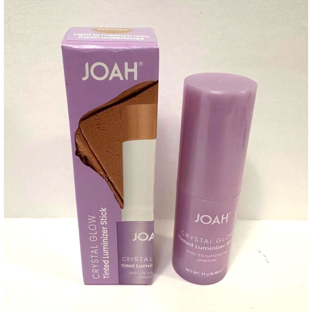 JOAH Crystal Glow Tinted Luminizer Stick Light / Medium with Warm Undertones NEW